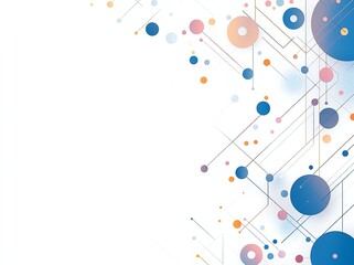 Poster - A vibrant abstract background featuring colorful circles and lines, perfect for use in graphic design projects, digital marketing, or as a backdrop for creative presentations.