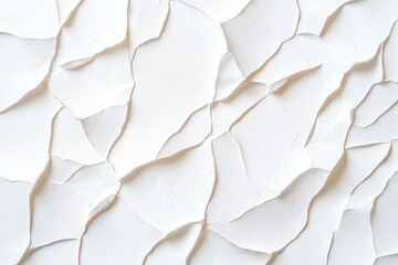Poster - An abstract pattern of textured white paper, creating a visually appealing backdrop. The soft folds and curves add depth and dimension, making it ideal for design projects.