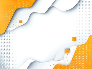 Poster - A vibrant abstract design featuring flowing curves and gradients in shades of orange and white. Perfect for backgrounds, templates, or creative projects.