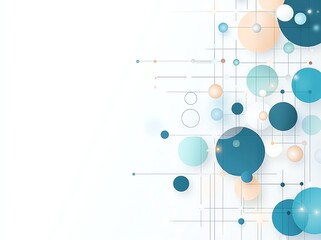 Poster - An abstract design featuring a series of colorful circles and lines, offering a modern and clean aesthetic. Perfect for backgrounds, wallpapers, and creative projects.