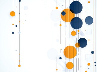 Poster - This vibrant design features an array of colorful circles suspended on strands, creating a modern and dynamic visual effect suitable for various creative projects.