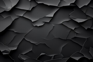 Poster - Abstract texture featuring layered black elements, creating depth and contrast. Suitable for backgrounds, designs, and creative projects requiring a contemporary aesthetic.