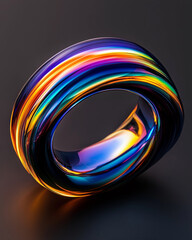 Poster - Colorful ring with vibrant design creating a modern artistic look