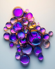 Wall Mural - colorful bubbles graphic design with vibrant hues and sleek surface effects