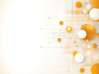 Poster - An abstract design featuring a blend of circles and lines in vibrant orange tones. Perfect for backgrounds, digital designs, and modern artwork.