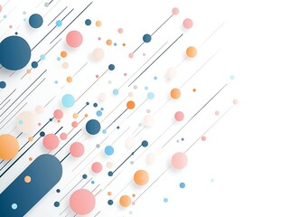 Poster - A vibrant abstract design featuring colorful circles and lines, creating a dynamic visual effect. Perfect for backgrounds, digital art projects, and modern aesthetics.