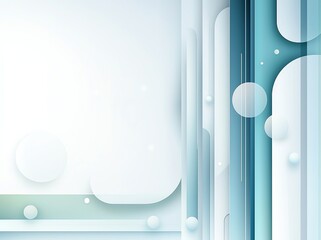 Poster - Abstract composition featuring smooth lines and circular shapes in soothing blue tones. Ideal for digital backgrounds, presentations, and creative projects.