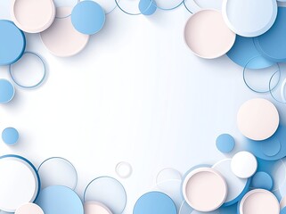 Poster - A modern design featuring a blend of blue and pink circular shapes on a light background, perfect for backgrounds, banners, and creative projects.