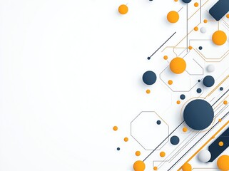 Poster - Abstract composition featuring geometric shapes, vibrant colors, and clean lines, suitable for modern designs, backgrounds, or digital art projects