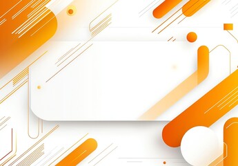 Poster - A vibrant abstract background featuring dynamic orange shapes and lines. Perfect for modern designs, presentations, and digital projects, adding a splash of energy and creativity.