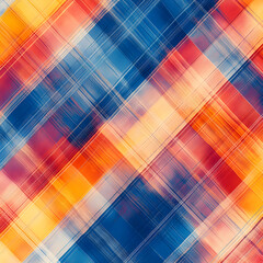 Poster - Colorful intertwined stripes creating dynamic plaid pattern background