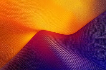 Poster - Vibrant abstract fabric texture featuring gradient hues of orange and purple, creating a visually dynamic and engaging background for various design projects and art.