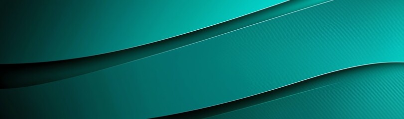 Poster - A vibrant abstract background featuring smooth, flowing waves in shades of teal. Ideal for use in designs, presentations, or digital art projects requiring modern aesthetics.