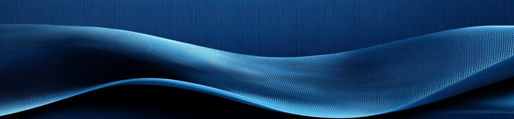 Poster - Abstract blue wave design that conveys a sense of calm and tranquility. Ideal for backgrounds, websites, and various digital projects, providing an elegant and modern aesthetic.