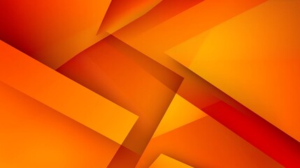 Poster - An abstract composition featuring vibrant shades of orange, creating a dynamic interplay of geometric shapes and gradients. Perfect for backgrounds or graphic design projects.