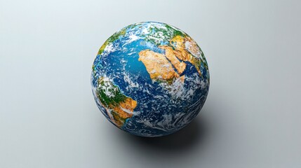 Our Fragile Planet: A detailed, textured globe showcases the Earth's continents and oceans, emphasizing its beauty and vulnerability.  A poignant reminder of our shared responsibility. 