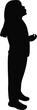© turkishblue - a girl standing, body silhouette vectıor