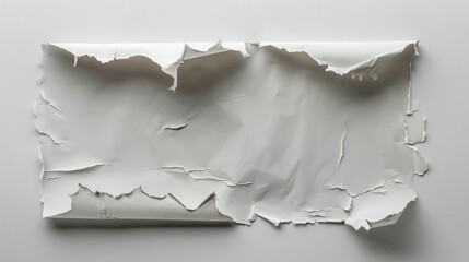 Wall Mural - White Paper With a torn edge background