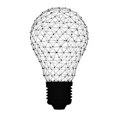 Aufkleber - Lightbulb as an innovation idea concept. White background. 3d rendering