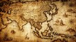 © Danicha - Vintage Asia Map Detail: Antique Cartography of Asian Continent and Surrounding Seas