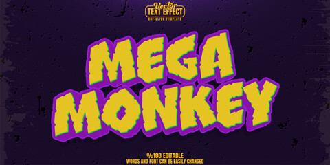 Poster - cartoon editable text effect, customizable comic and child 3d font style