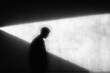 © k - Silhouette of Elderly Man with Dementia and Memory Loss in Ethereal Shadows