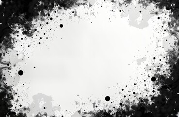 Poster - Abstract grunge texture background with black, white halftone pattern, distressed areas. Vintage style artistic visual design. Suitable for edgy backgrounds. Illustration features raw, rustic look.