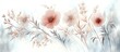 © mobile - Watercolor Wildflower Bouquet Autumn Floral Illustration Dried Flowers Leaves for Invitations Greetings Wallpaper Backgrounds