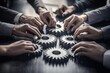© zong - Teamwork and Collaboration at a Business Meeting with Gears
