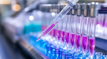 Aufkleber - Colorful Laboratory Test Tubes with Liquid for Scientific Research Experimentation : Generative AI
