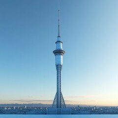 Poster - Futuristic City Tower: A Stunning Architectural Marvel