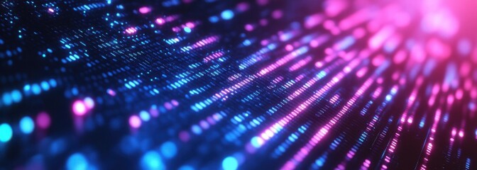 Poster - Vibrant Abstract Background with Dynamic Bright Lights in Blue and Pink Colors Creating a Futuristic and Energetic Atmosphere for Digital Designs