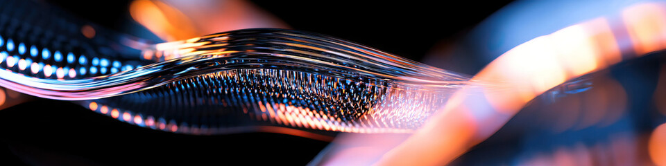 Poster - Abstract 3D Render: Translucent Form with Textured Layers