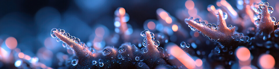 Poster - Microscopic Image of Textured Surface with Bubbles