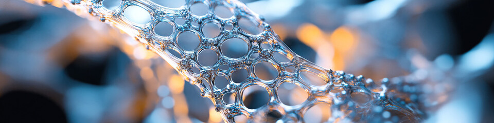 Poster - Digital Render: Translucent Lattice Structure with Circular Apertures
