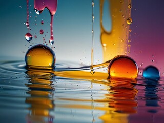 Wall Mural - colorful drops.