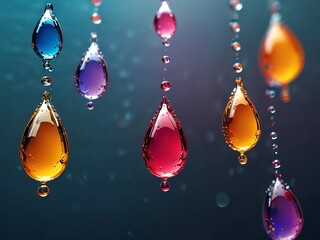 Wall Mural - colorful drops.