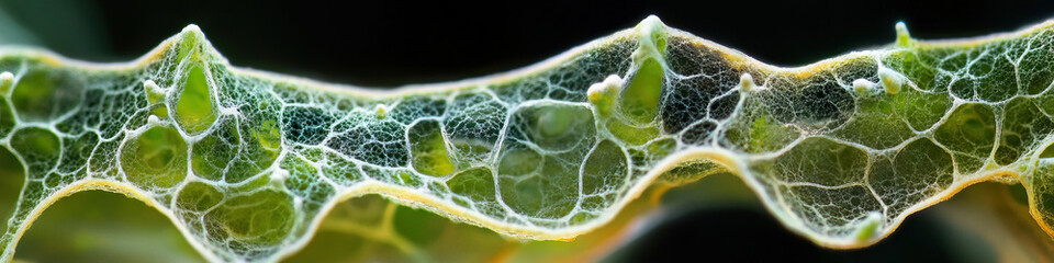 Poster - microscopic view of leaf with reticular fungal infection