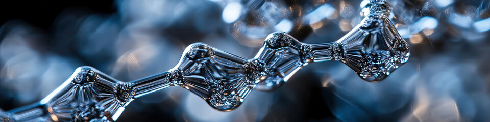 Poster - Close-up Photograph of Interconnected Translucent Structure with Crystalline Texture