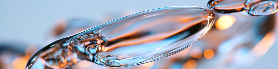 Poster - Translucent Liquid Bubbles in Motion