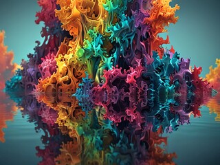 Wall Mural - colorf fractal design.