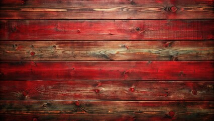 Aufkleber - Rustic Red Wooden Planks Background Texture for Design Projects