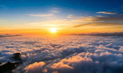Wall Mural - sky background with dramatic clouds, part 54