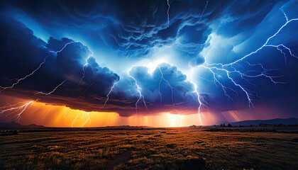 Wall Mural - Sky background with dramatic clouds, part 12