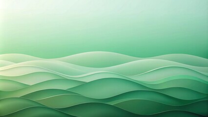 Poster - Serene Green Wave Abstract Background Design for Presentations