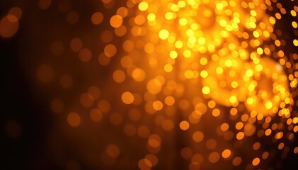 Poster - Golden bokeh lights warm and inviting festive backgrounds celebratory designs
