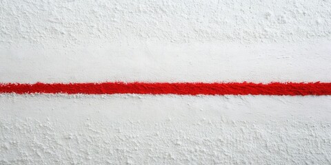 Poster - A textured white surface with a single bold red horizontal line painted across the center