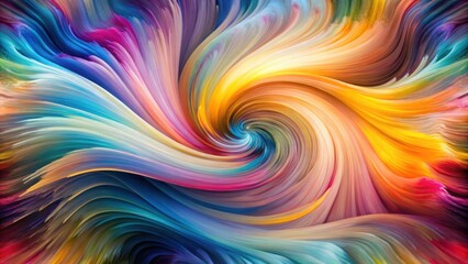 Aufkleber - Abstract swirling vibrant colors creating a mesmerizing vortex design