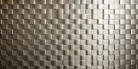 Leinwandbilder - Abstract Metallic Cube Wall Panel Texture A Seamless Background for Design Projects