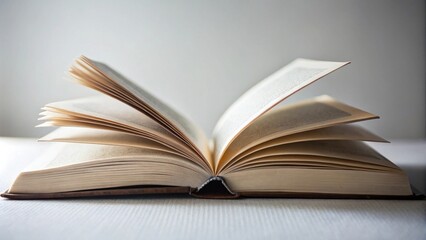Aufkleber - Open book pages display detailed text and cream-colored paper, inviting readers to explore the written word.